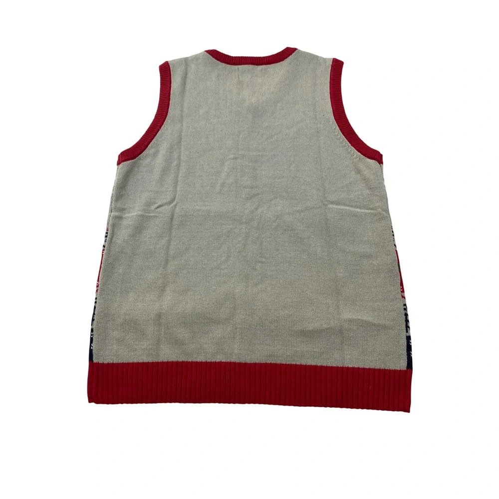 The Ugly Sweater Co Jesus Birthday Boy Christmas Sweater Vest Mens XL Grey Red